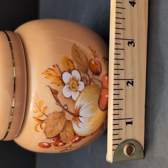 Vintage Sadler England Small Ginger Jar In Autumn Gold Pattern. - Picture 10 of 10